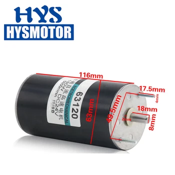 

180W DC Motor 12V 24V High Speed 2000rpm 4000rpm Electric Mini Motors 12 V Volt Reversed Permanent Magnet Moter DC12V 63120