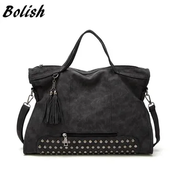 

Bolish Drop shipping Bolsa Feminina Female High Capacity Tassel Crossbody Bag Lady All-Purpose Style Daily Shopping Handbag