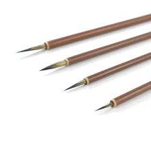 8 шт. кисть для китайской живописи, набор, камень, волосы барсука, Китайская каллиграфия, кисть с крючками, Тонкая Масляная акриловая кисть для акварели