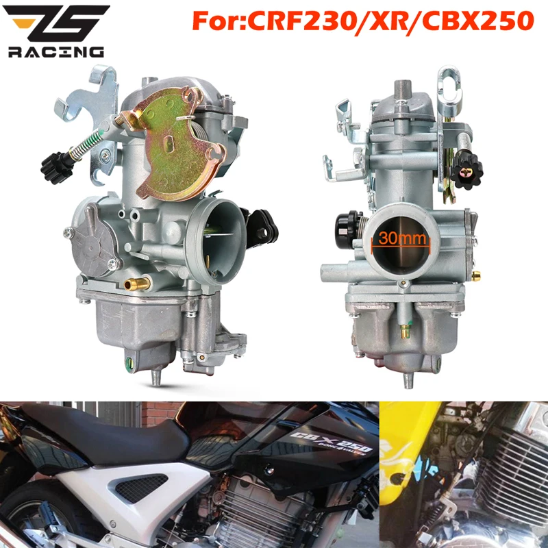 Карбюратор для гоночного мотоцикла ZS КАРБЮРАТОР 30 мм Honda CRF230 XR CBX250 CBX 200 CBX200 200cc