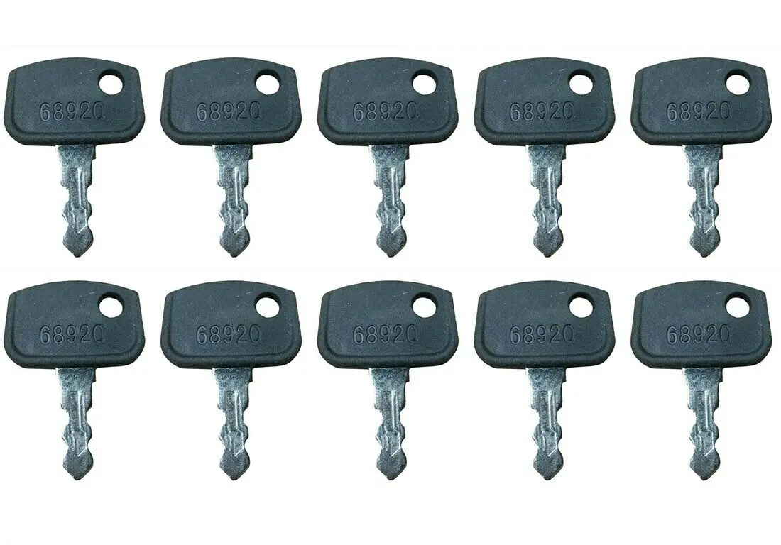 10pc Ignition Key 68920 Fits Kubota RTV, B,BX, F, GR, ZD, RTV500, RTV900 series