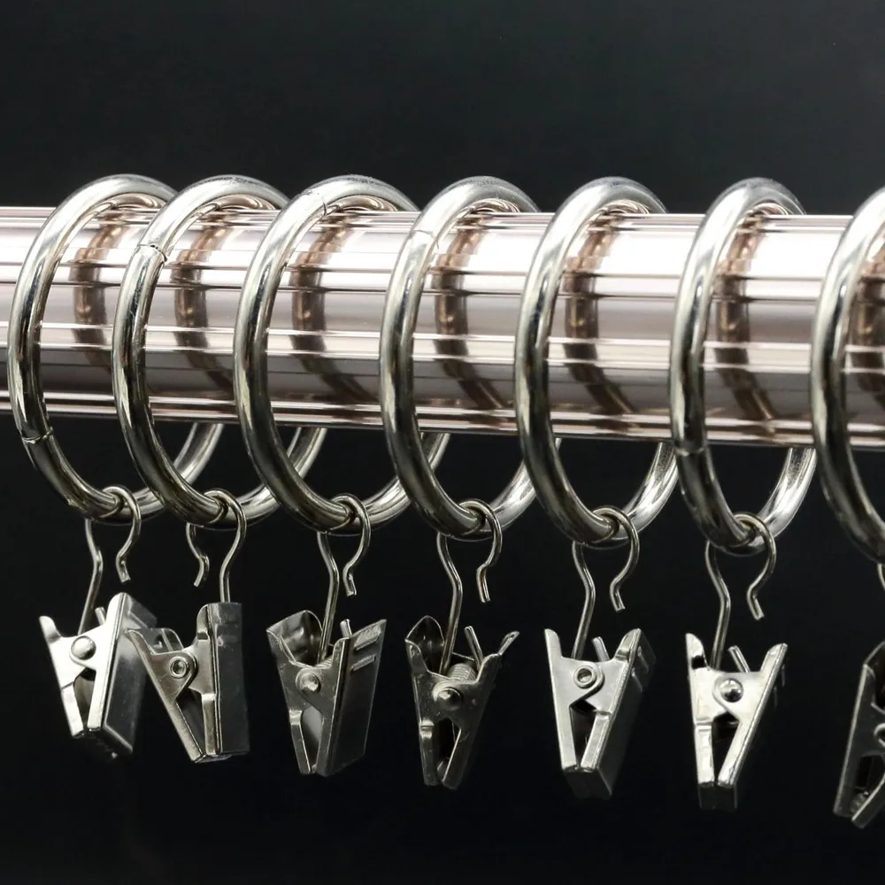 10pcs/lot High Quality Extra Heavy Curtain Clamp Bath Shower Window sunshade Curtain Stainless steel clip curtain fittings