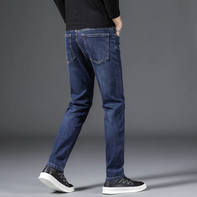 Cotton Men's Jeans Straight Denim Pants 