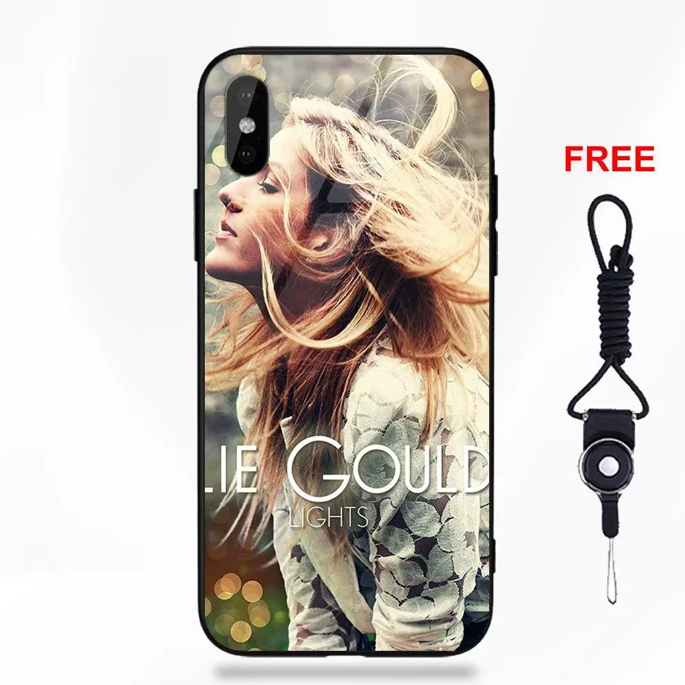 Для Apple iPhone 5 5C 5S SE 6 6S 7 8 Plus X XS Max XR Мягкий ТПУ чехол+ закаленное стекло Чехлы для мобильных телефонов Ellie Goulding Delirium