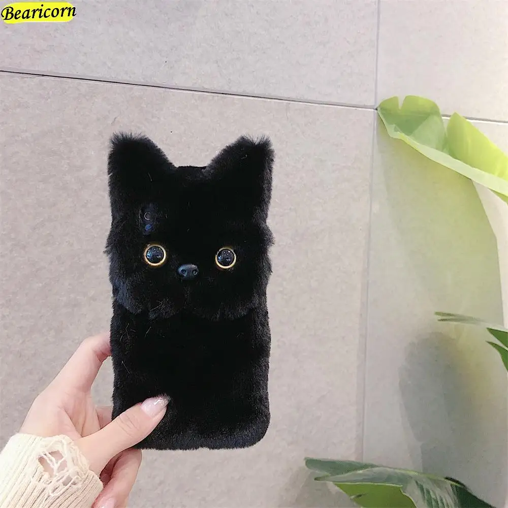 samsung silicone Soft Plush Case For Samsung Galaxy A5 A6 A7 A8 A9 J2 J3 J4 J5 J6 J7 J8 2017 2018 Pro Plus Prime Cat Eyes Furry Fur Hair Cover samsung silicone cover