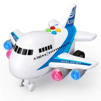 

RCtown Children Plane Inertial Aircraft Parent-child interactive Toy Sound Light Telling Story Machine