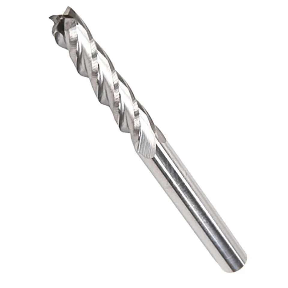 1//8/" Silver Shank Carbide CNC 4 Flute Spiral Bit End Mill Cutter 17mm Tool Parts