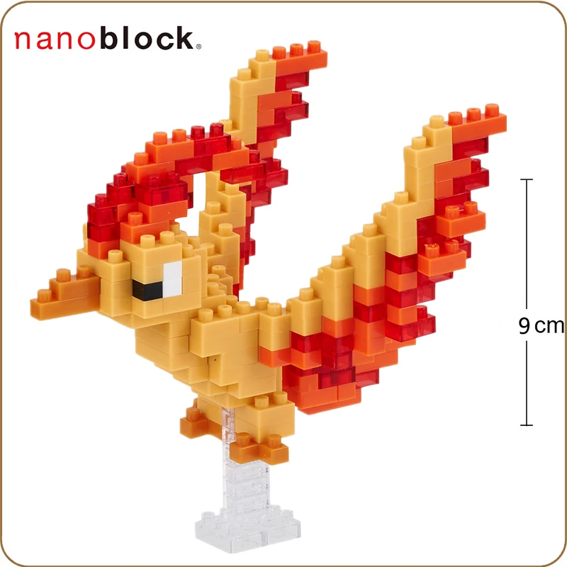 Nanoblock Покемон Пикачу NBPM_047 огонь 190 шт Аниме Мультфильм алмаз мини микро блоки строительные блоки кирпичи игрушки игры