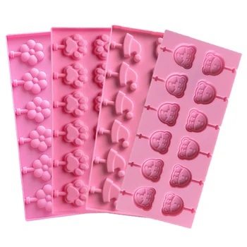 

Lollipop Mould Kitchenware Lollipop Candy Cake Baking Mold Chocolate Cake Decorating Paste Mould Silicone Lollipop Mould