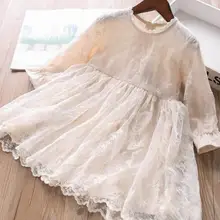 Весенние кружевные платья Феи для девочек; платье принцессы; детское модное платье; 5 шт./партия;