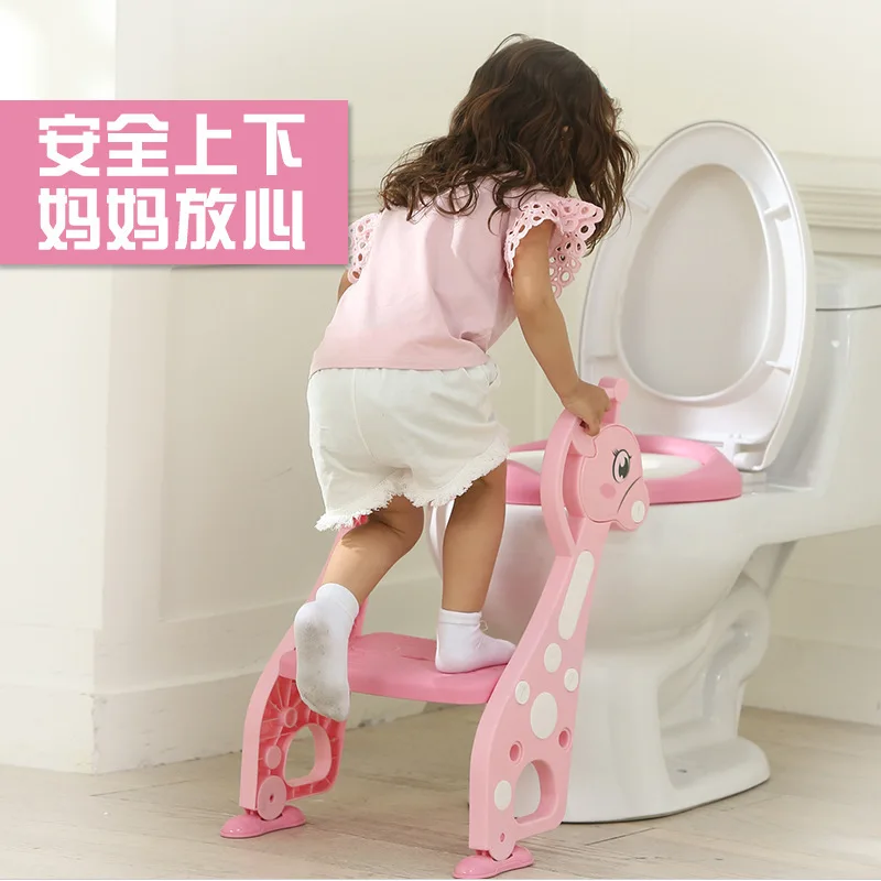 

Extra Large CHILDREN'S Toilet Ladder Circle Foldable Anti-slip GIRL'S Male Baby Pedestal Pan Plus-sized 1-3-6-9-Year-Old