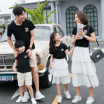 

Online Celebrity Parent-child Matching Outfit Family of Three Four Summer Wear 2020 New Style chao yang Gas Mother and Child Mot