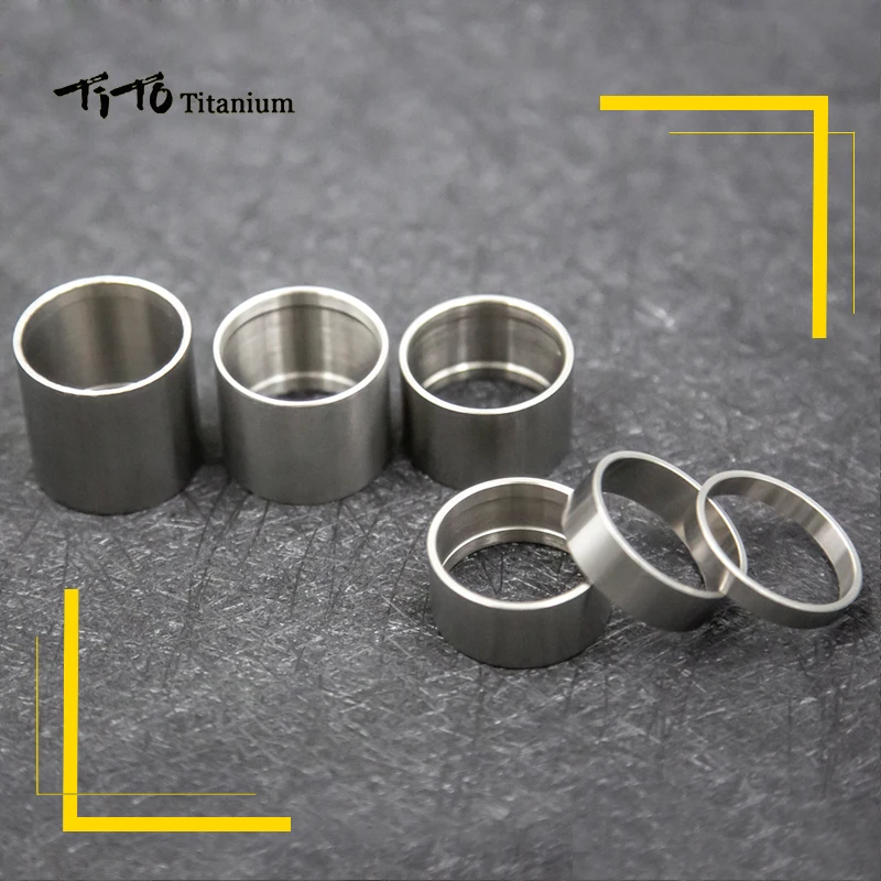 Bicycle Spacer TiTo Titanium Alloy Bicycle Washer Frame Head Tube Front Fork Handlebar Height Raising Spacer 5/10/15/20/25/30mm bike Accessories