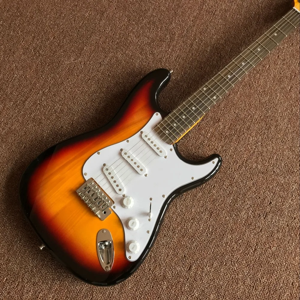 Custom shop,ST Sunburst electric guitar,handwork 6 Strings guitarra,stratocastre gitaar Rosewood fingerboard199