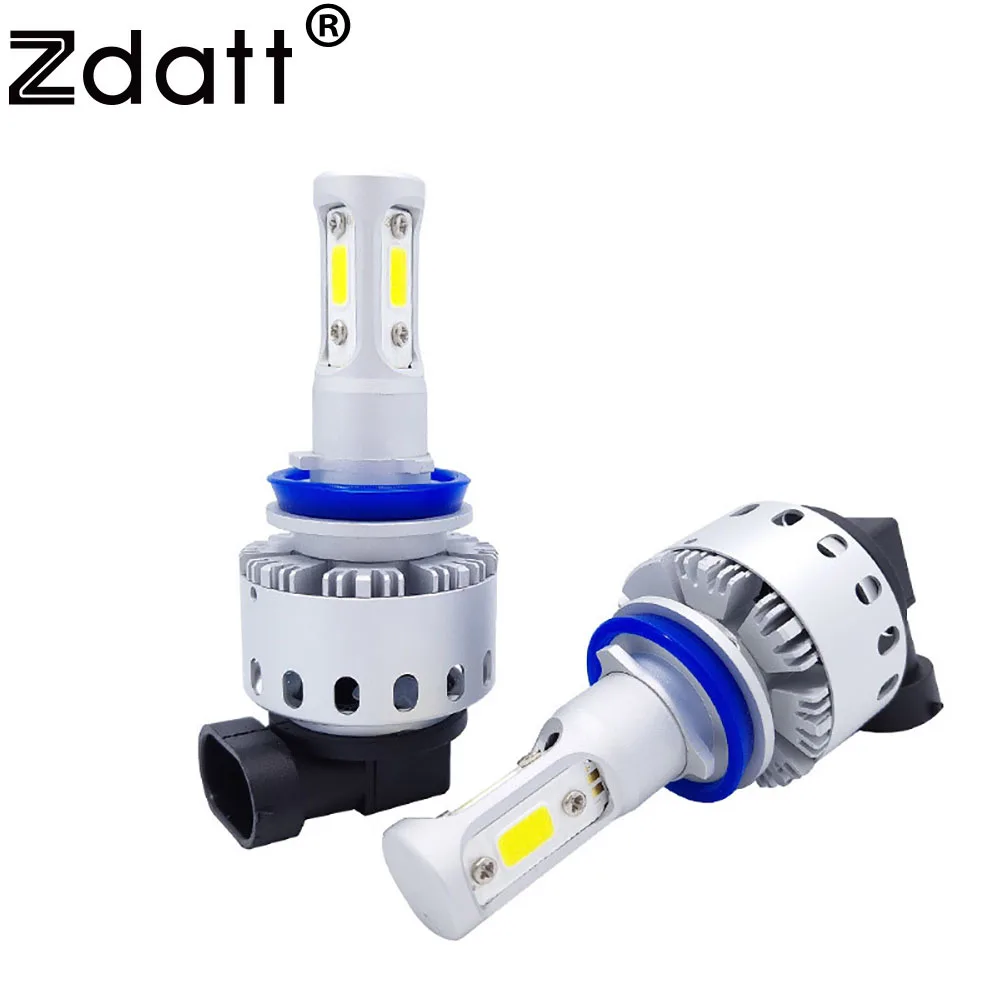 Zdatt фар led H4 H7 H8 H9 H11 9005 HB3 9006 HB4 9003 HB2 Светодиодные лампы свет автомобиля 12 В 6000 К 8000Lm