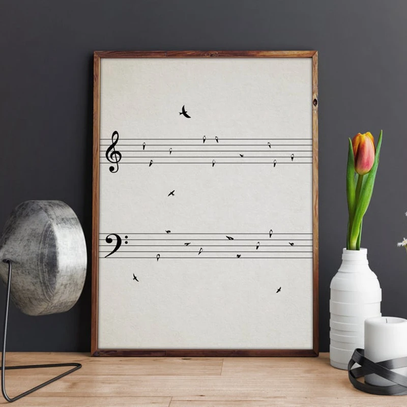 Sheet-Music-with-Birds-Vintage-Poster-Prints-Music-Wall-Art-Picture-Canvas-Painting-Musical-Notes-Room