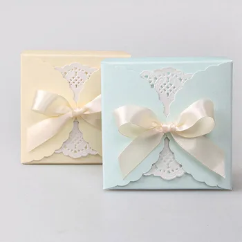 

Macaron Colors Candy Boxes Chocolate Bag Wedding Favor Cookies Box Birthday Party Packing Cake Gift Box With Ribbons 20pcs/lot