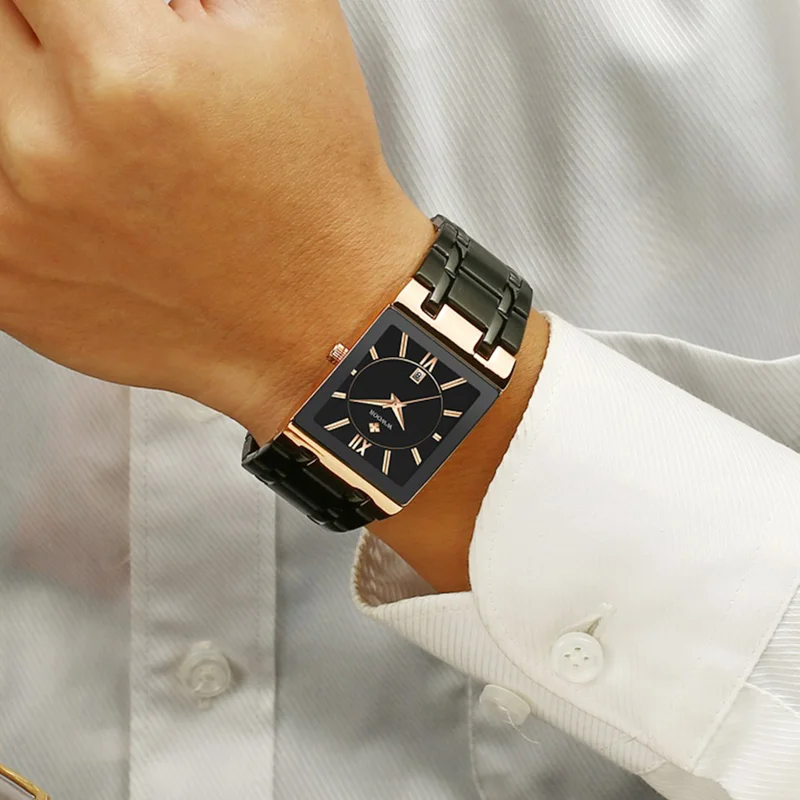 Часы наручные Orologio Uomo WWOOR Мужские кварцевые брендовые Роскошные деловые