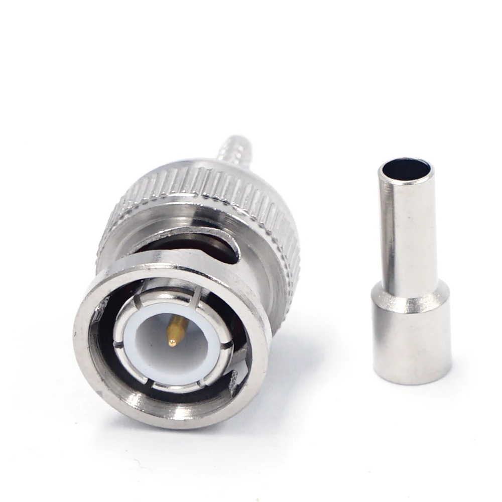 Conector RF de plugue macho BNC, Crimp