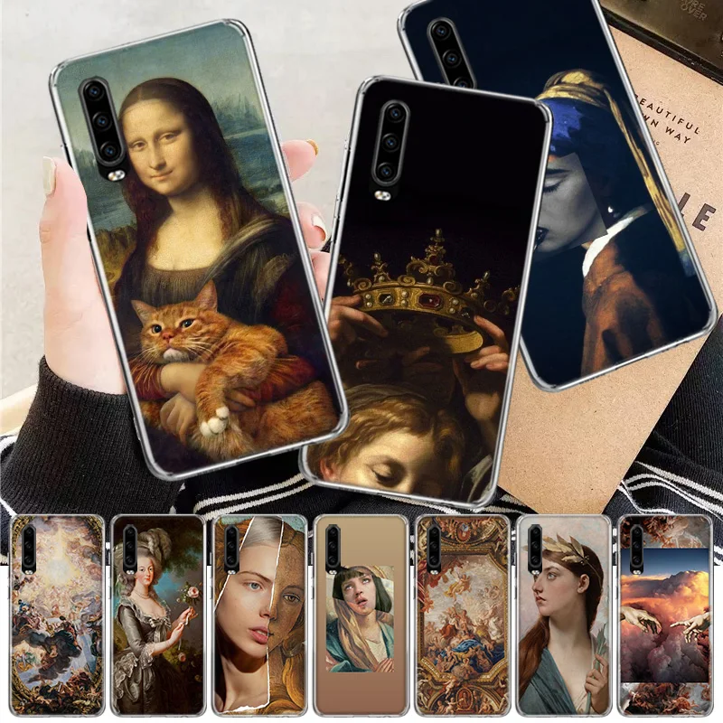 Мягкий чехол для телефона Huawei P30 P20 P10 P40 P50 Mate 40 30 20 10 Pro Lite + мягкий с изображением