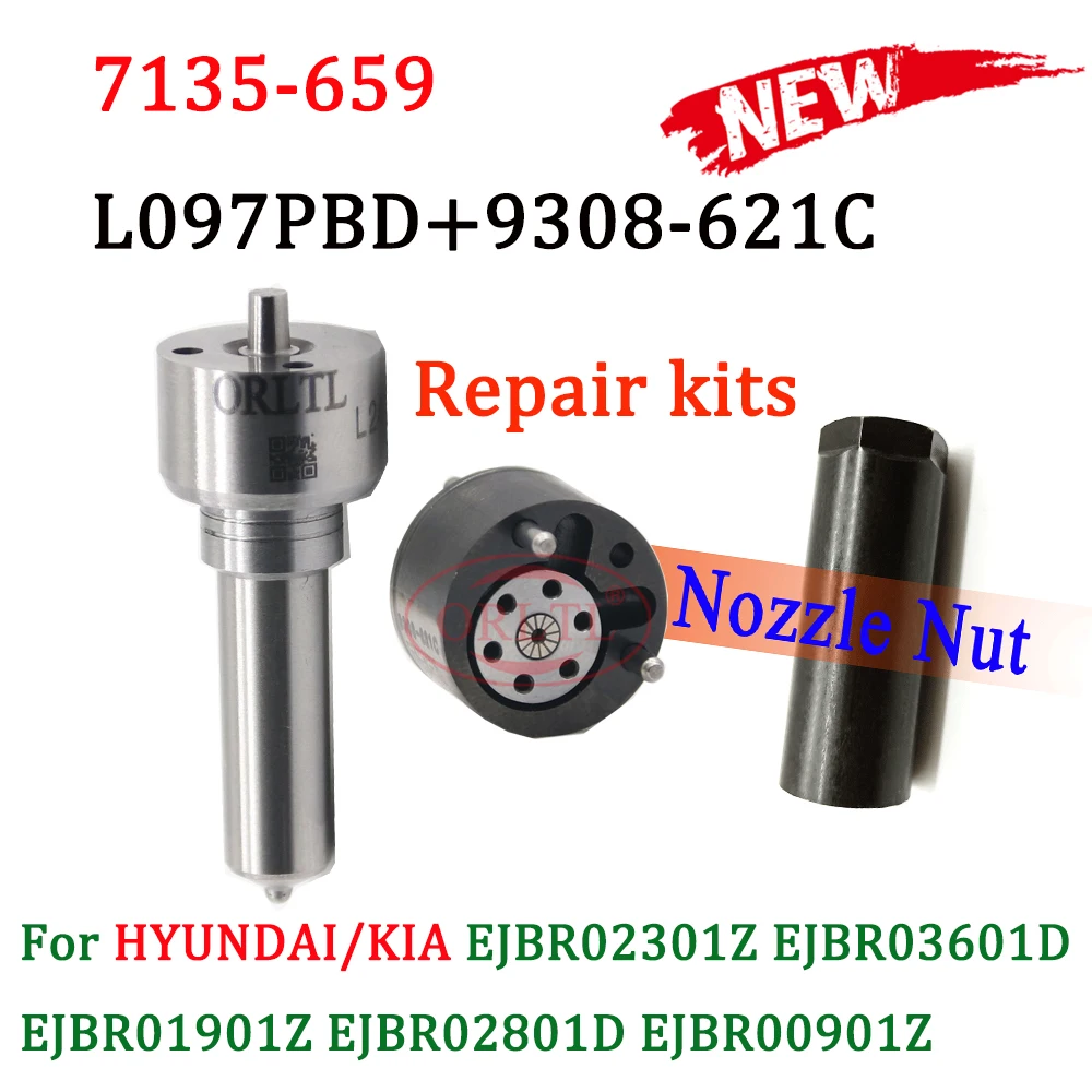 

7135-659 Injector Repair Kits Valve 9308-621c 28239294 Nozzle L097pbd for Ejbr02301z Ejbr03601d Ejbr01901z Ejbr02801d Ejbr00901z