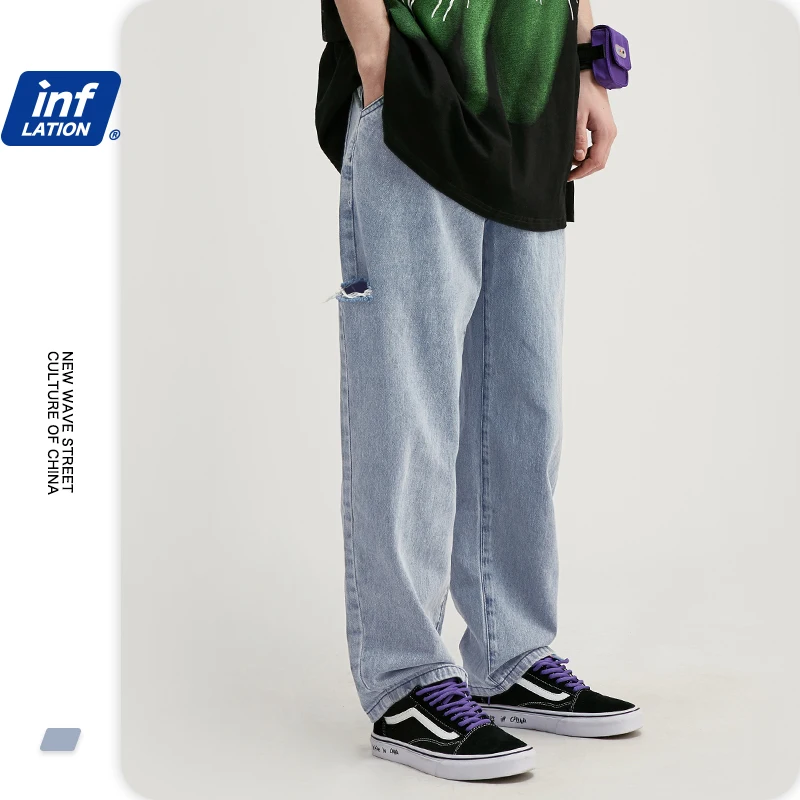 INFLATION 2020 Autumn New Arrival Jeans Men Fashion Streetwear Jeans Men Loose Straight Denim Men Jeans Pants 93355W INFLATION 2020 Autumn New Arrival Jeans Men Fashion Streetwear Jeans Men Loose Straight Denim Men Jeans Pants 93355W