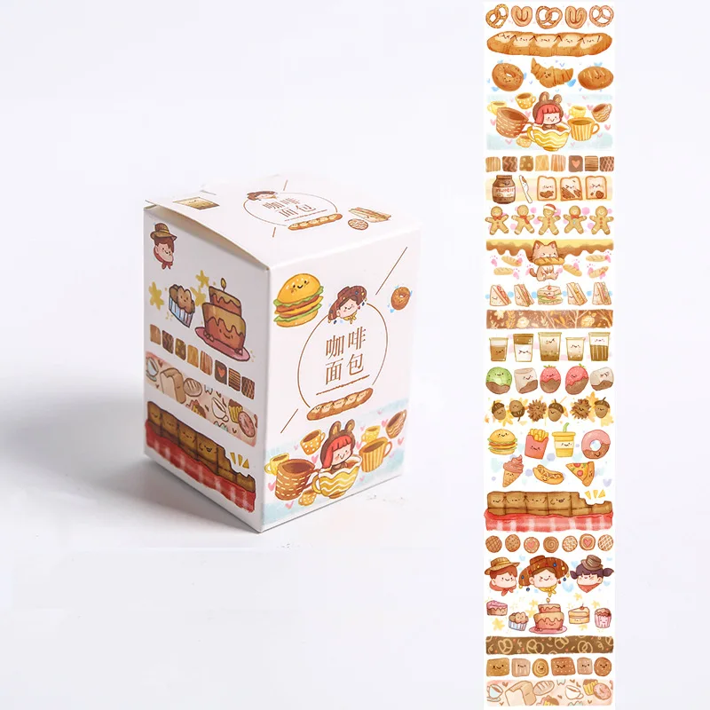 KaFeiMianBao 1 компл./лот клейкая лента из рисовой бумаги Fat Planet Сезон 1 декоративный Клей Скрапбукинг DIY Бумага японские наклейки - Цвет: KaFeiMianBao