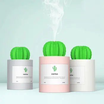 

New Creative Cactus Design Ultrasonic Humidifier Air Purifier Mini Portable Aroma Humidifiers Office Desktop Mute USB Mist Maker