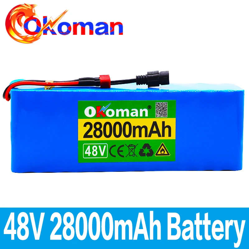 Аккумулятор высокой емкости 48v 28Ah 1000w 13S3P комплект литий-ионный батарей для