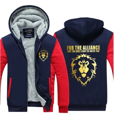 12 Новинка, зимняя теплая толстовка WOW с капюшоном, игра Dota 2, пальто ALLIANCE& Horde, куртка, пальто для мужчин, толстый флис, на молнии, светящиеся, WOW, толстовки f - Цвет: 12