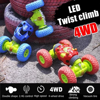 

4WD 2.4GHZ Remote Control Twisting Climbing Car with Anti-skip Tire 15km/h High Speed Off-road Vehicle Toy Gift for Kids