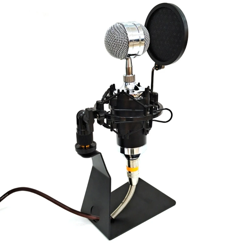 Iron Metal Microphone Stand Desktop Shock Mount Directional Universal Accessories