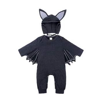 

Halloween Bat Cosplay Costume Newborn Baby clothing Toddler Baby Boys Girls Long Sleeve Romper + Hat Outfits Set