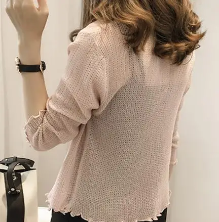 Harajuku Болеро для feminino blusa tricot костюмы осень сексуальный женский вязаный свитер женский кардиган с длинным рукавом куртки S356