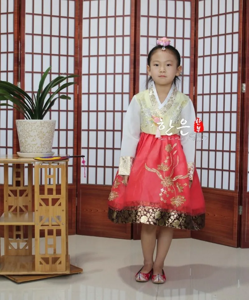 Детское платье Hanbok в Корейском стиле для девочек традиционный костюм косплея
