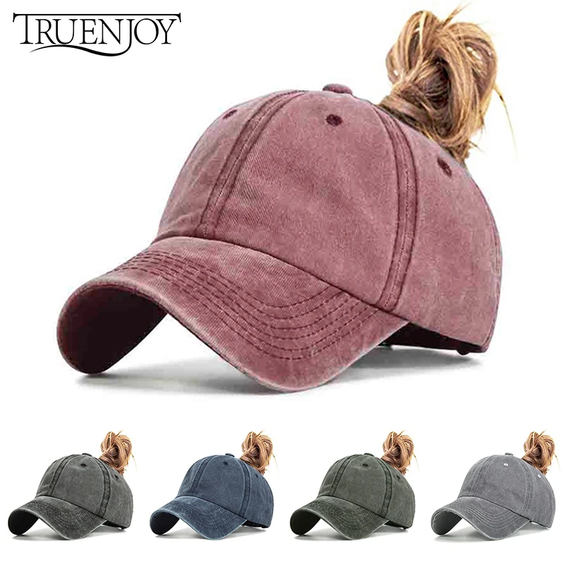 TRUENJOY бейсбольная кепка с хвостиком нового дизайна для женщин Кепка Snapback шапки