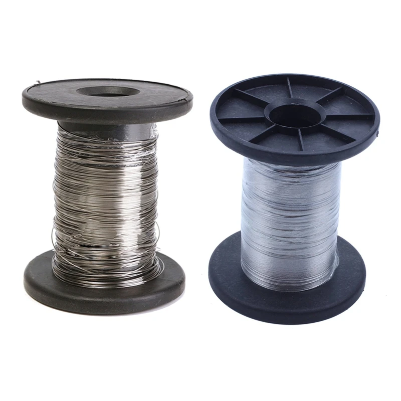 2 Pcs 30M 304 Stainless Steel Wire Roll Single Bright Hard Cable 0.3Mm &amp 0.6Mm | Инструменты