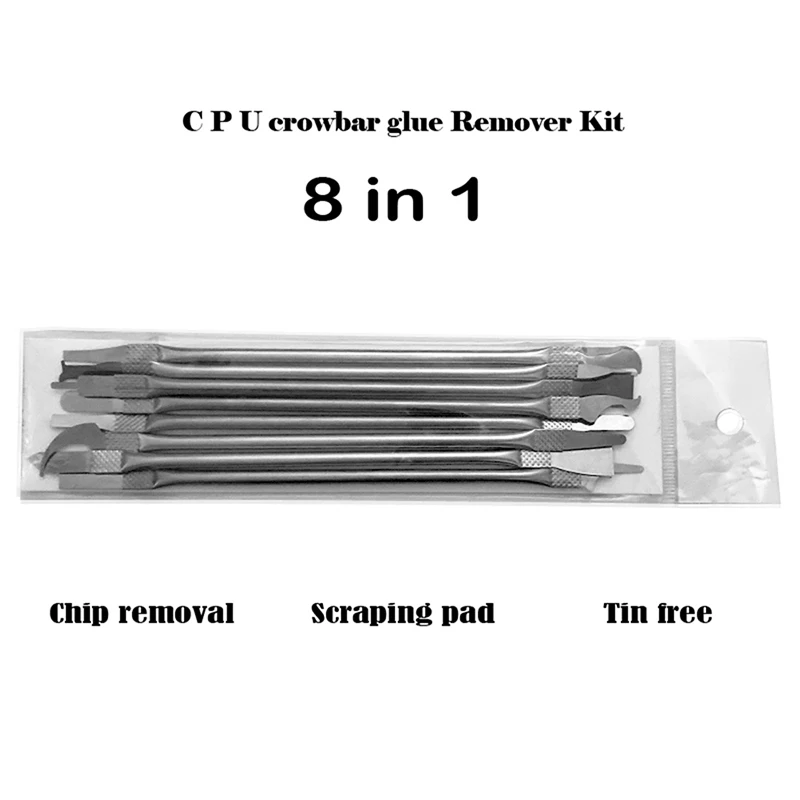 

8 in 1 Mobile Phone laptop LCD Chip CPU Separation Glue Removal Crowbar tool