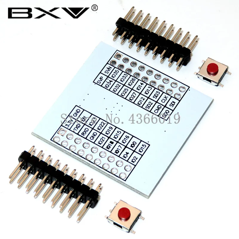 ESP32 ESP32S Беспроводной Wi-Fi и bluetooth-адаптер модуль WiFi адаптер печатная плата, приборная доска преобразовательный модуль ESP-32 ESP-32S ESP-WROOM-32 доска