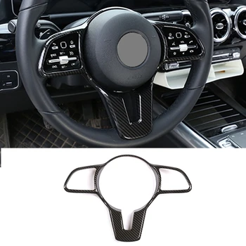 

Car Carbon Fiber ABS Steering Wheel Decoration Frame Trim Cover for Mercedes Benz A B C E CLA GLC GLE CLS Class