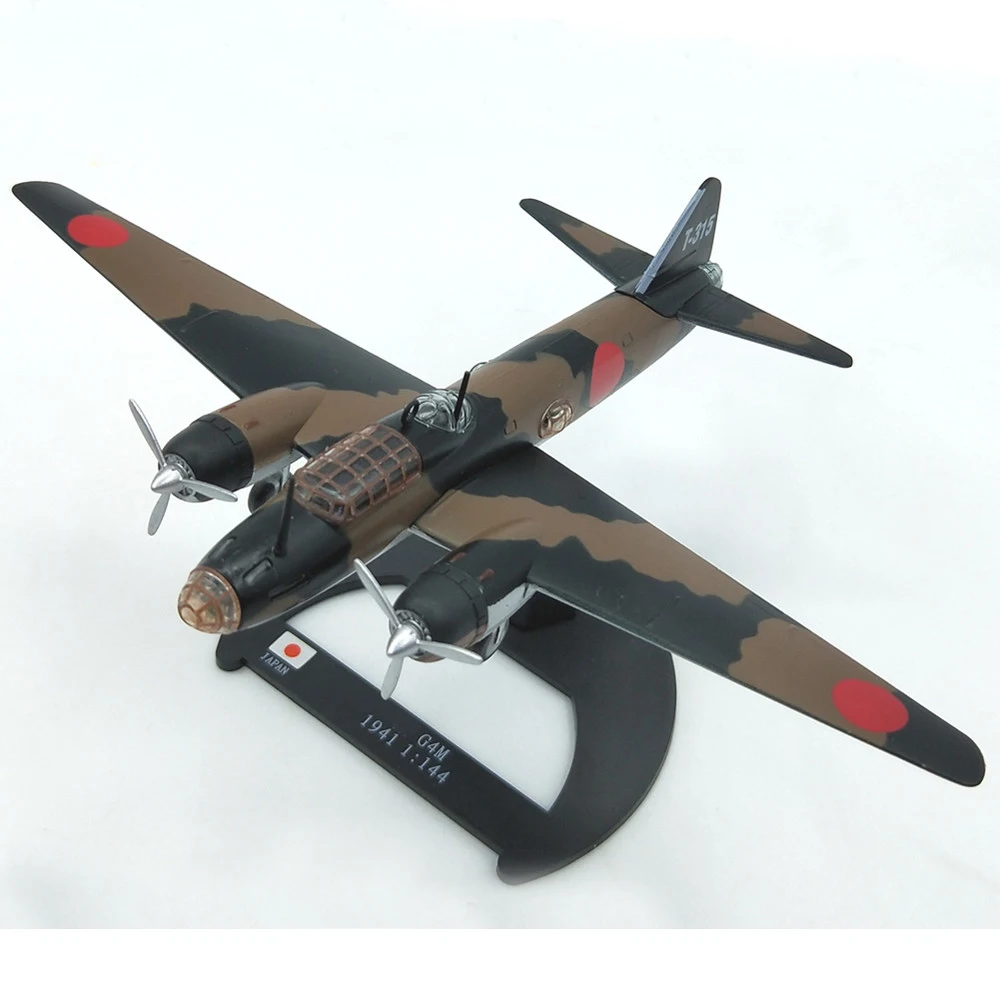 1/144 Второй мировой войны Япония G4M бомбардировщик 1941 сплав моделирование готовой модели продукта