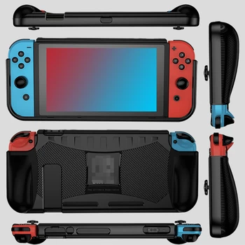 

For Nintendo Switch Case Silicone TPU Grip Protective Cover Dockable Case Compatible with Console & Joy-Con Controller