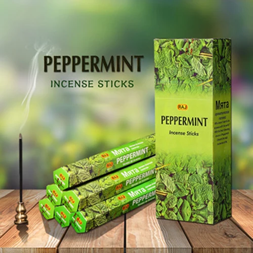 PEPPERMINT Франк благовония пачули индийские ароматические палочки оптом белый шалфей индийская палочка благовония ароматы для дома гостиная Индийские благовония - Аромат: PEPPERMINT
