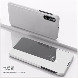 Luxury Mirror Smart Leather Magnetic Flip Stand Phone Case Cover for Galaxy Z FOLD 2 (Sliver)