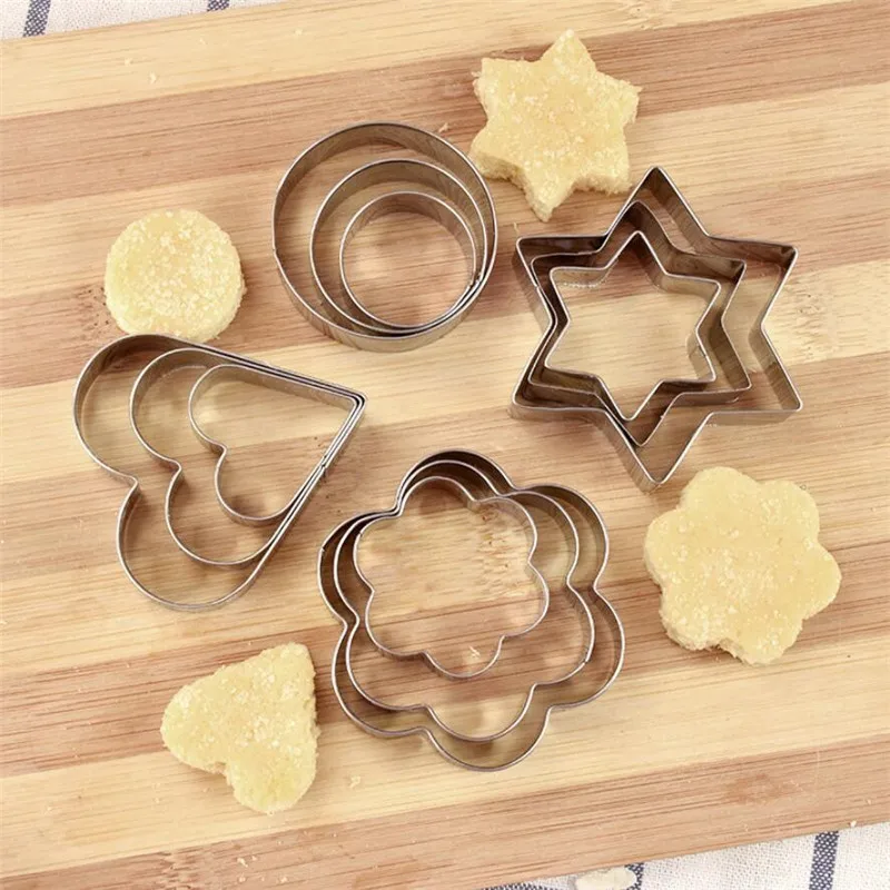 3Pcs Mini Star Fondant Decorating Biscuit Cutter Mold Cake Tools DIY Mould 