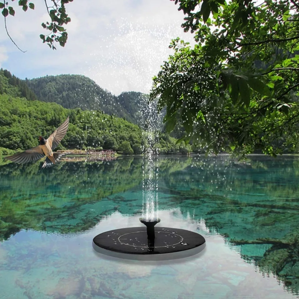 Solar Water Fountain Pool Pond Waterfall Fountain Garden Decoration Outdoor Bird Bath Solar Powered Fountain Floating Water