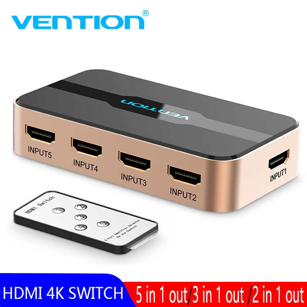 HDMI переключатель Vention 5 портов s 4K 3D 5x1| |