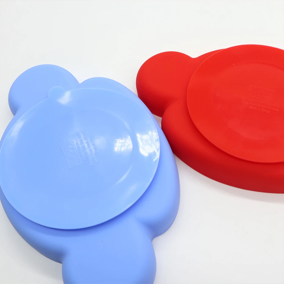 Детский Силиконовый поднос BPA бесплатно мультфильм обезьяна детские ...