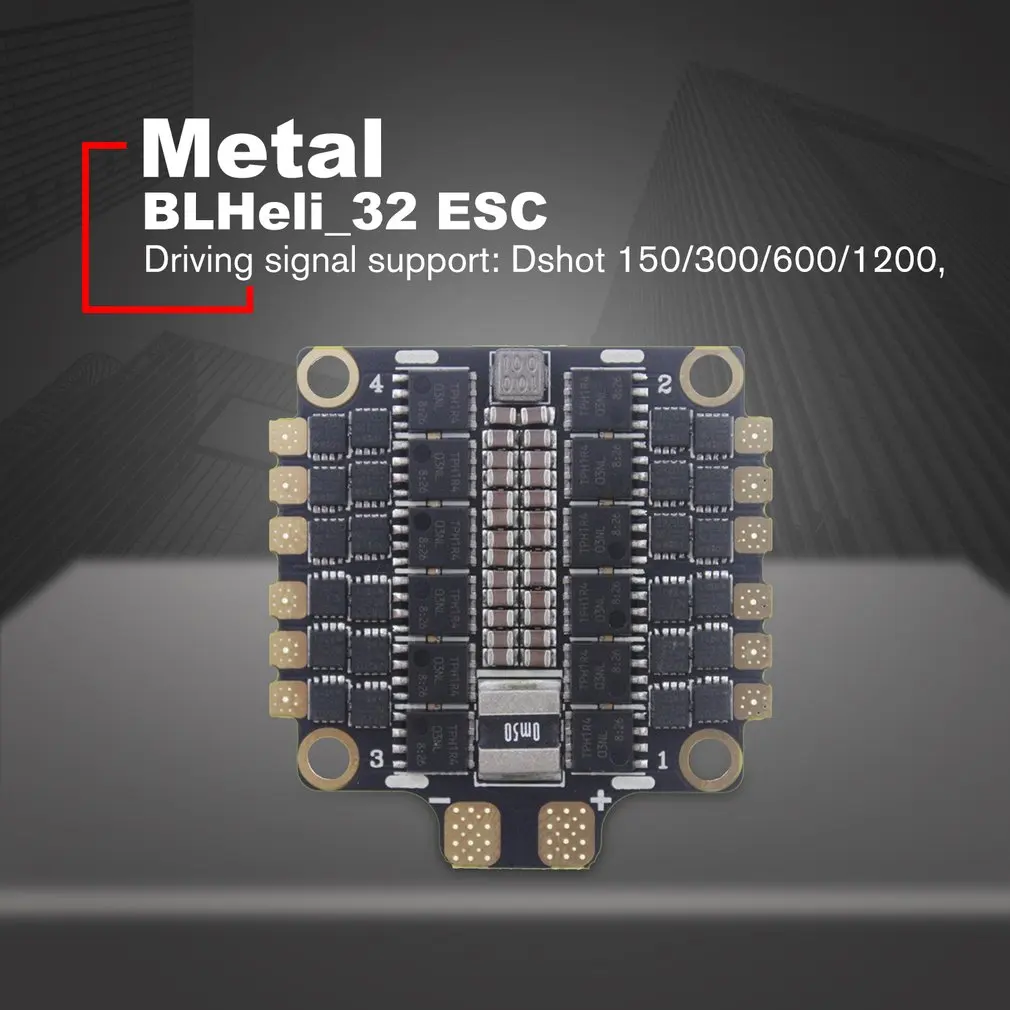 

HAKRC ESC 4-In-1 50A 3-6S BLHeli_32 5V 3A BEC Dshot1200 Mini Size ESC for DIY Aircraft FPV Racing Drone Part Accessory