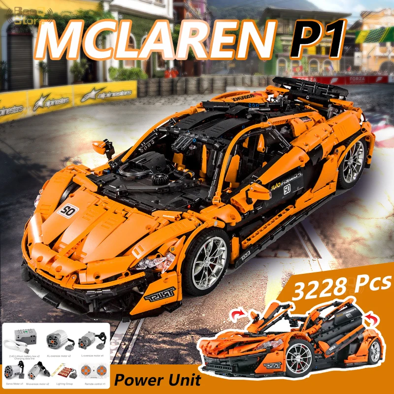 

Building Blocks Bricks MOC-16915 Motor Car McLaren P1 Speed Car Set App RC Block Technic Toys Kids Toys Christmas Gifts